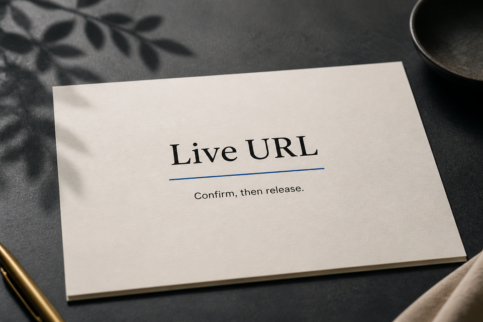 Order timeline on a laptop: browse, order, publish, complete
